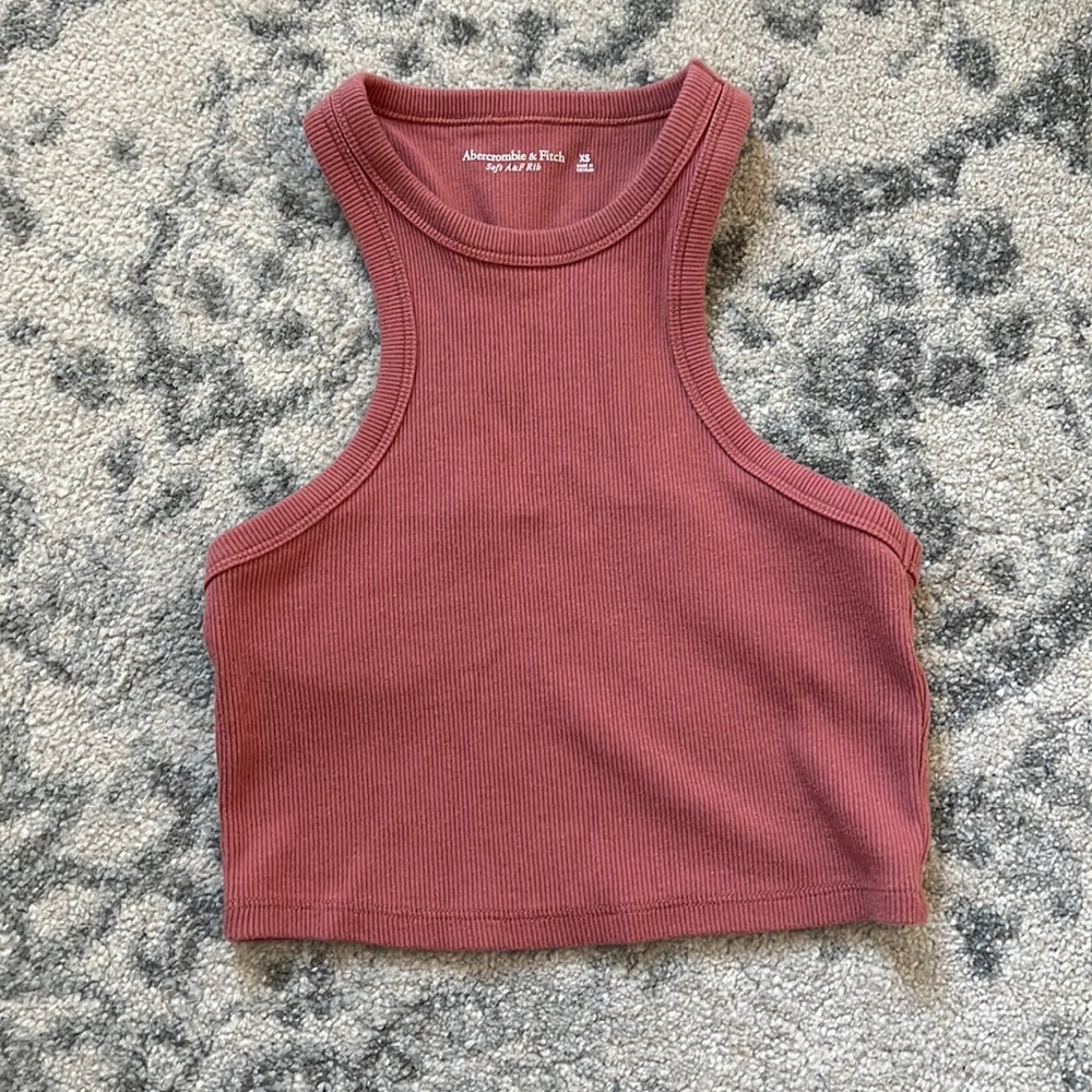 Abercrombie cropped tank - XS - coral
